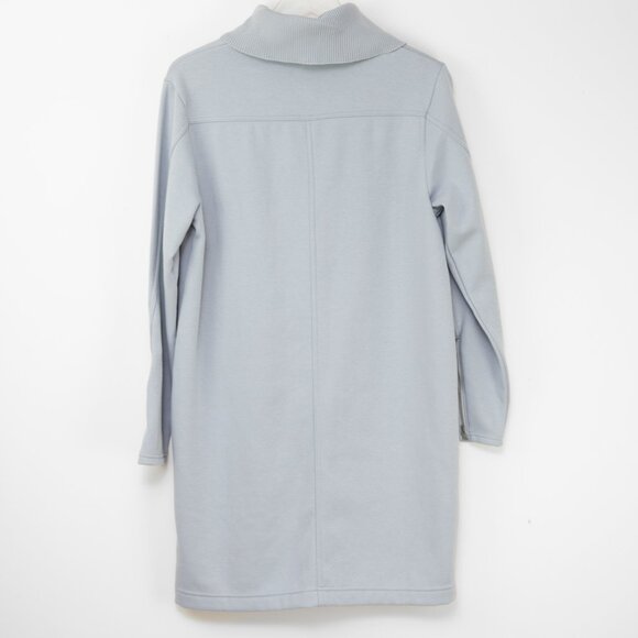 Athleta Cozy Karma Vela Dress Plush Mini Long Sleeve Voyage Grey Size Medium - Picture 2 of 6